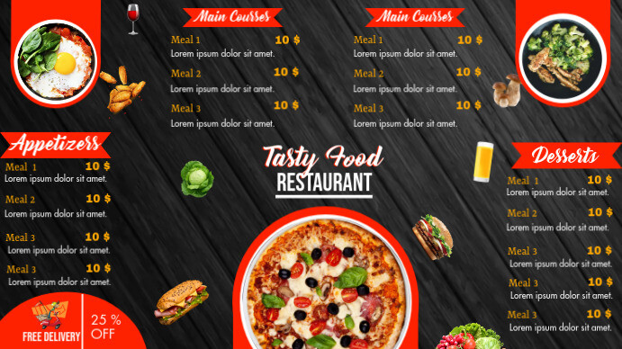 Order food online/ Restaurant menu Template | PosterMyWall