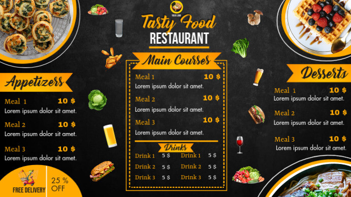 Order food online/ Restaurant menu Template | PosterMyWall