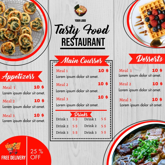 Order food online/ Restaurant menu Template | PosterMyWall