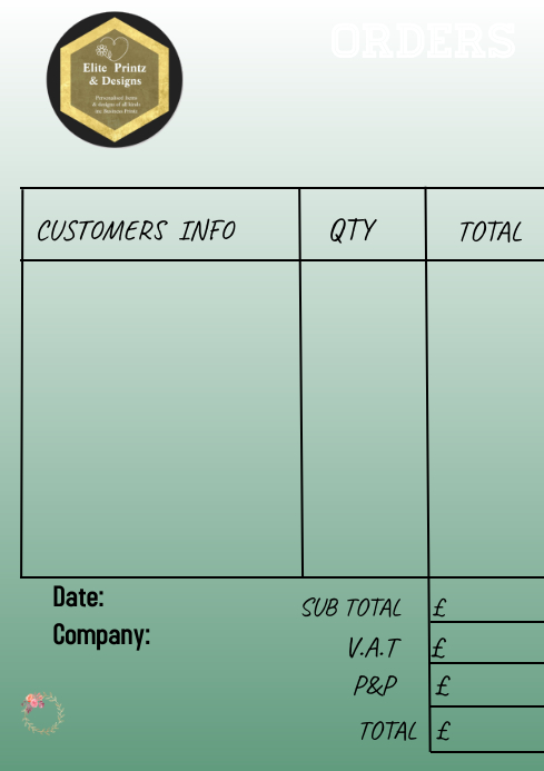 Column Order Form order form Template | PosterMyWall