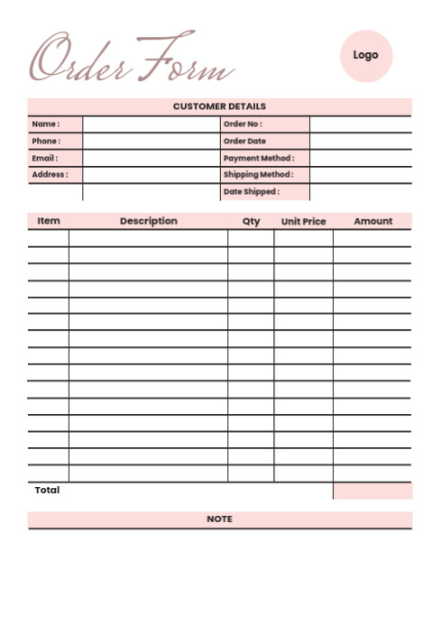 Order Form Template | PosterMyWall