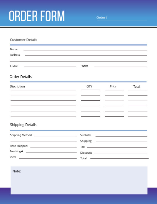 Microsoft Office Order Form Template Service Work Order Form Template