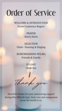 Order of Service Instagram Post template