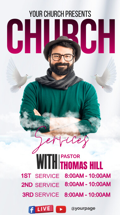 ORDER OF SERVICE PROGRAM TEMPLATE Instagram Story