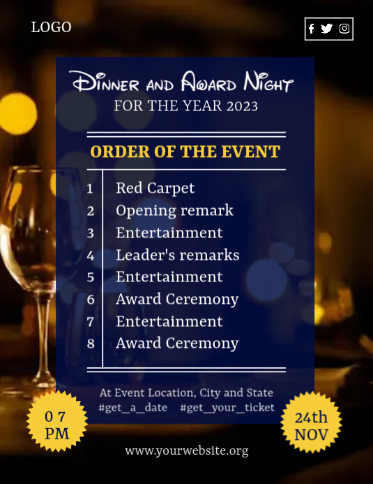 Order of the Program Template | PosterMyWall