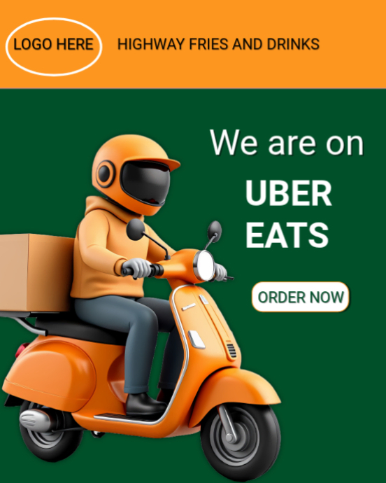 Order with Uber – Fast & Easy Delivery Poster Template | PosterMyWall