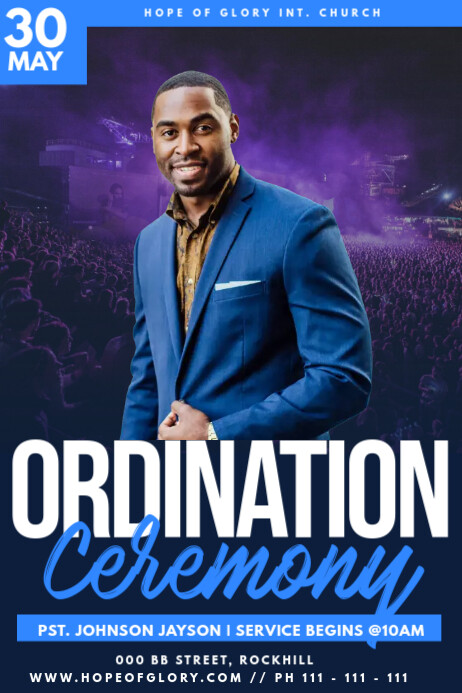 Ordination Ceremony Template | PosterMyWall