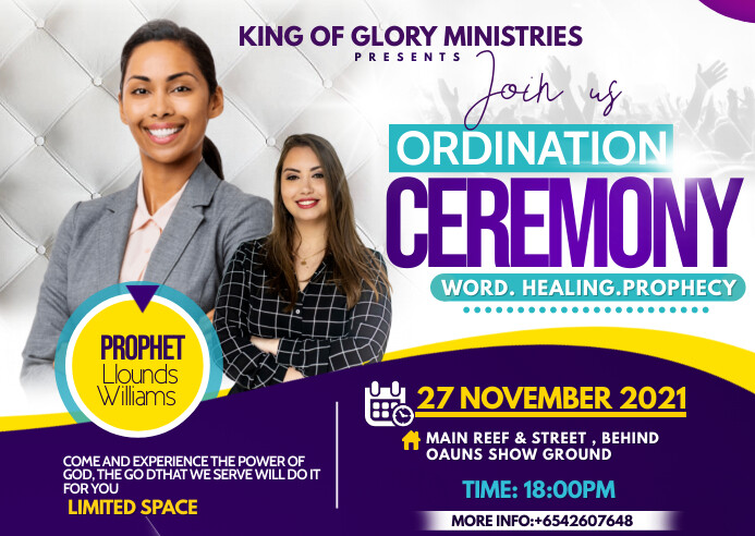 ordination ceremony Template | PosterMyWall