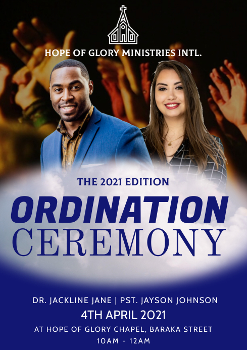 Ordination Ceremony Template | PosterMyWall