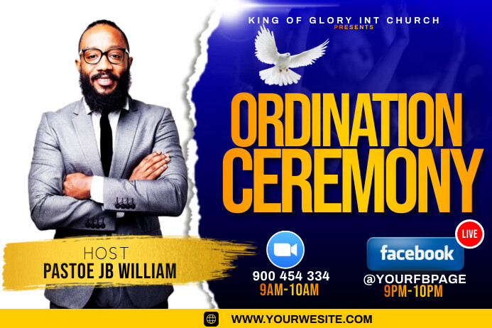 ORDINATION CEREMONY Template | PosterMyWall