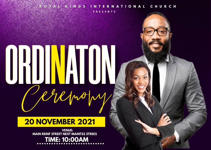 ORDINATION CEREMONY Template | PosterMyWall