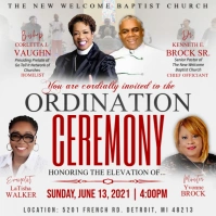 Ordination Ceremony flyer Instagram Post template