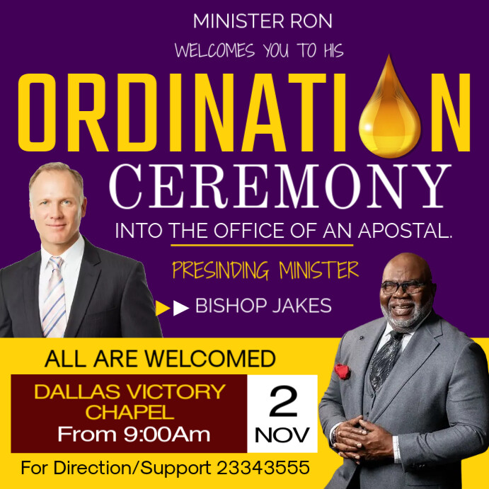 ordination ceremony flyer Template | PosterMyWall