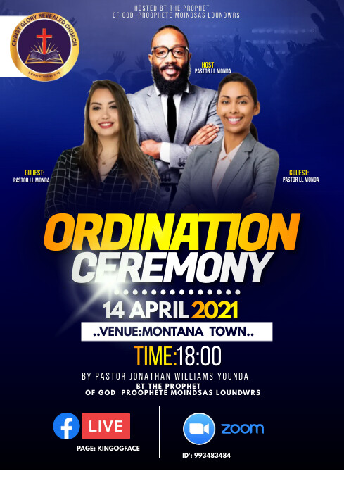 Ordination flyer Template | PosterMyWall
