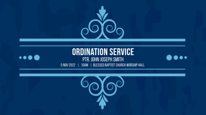 Ordination Service Template | PosterMyWall