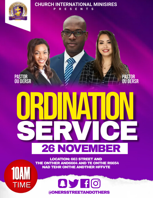 ordination service Template | PosterMyWall