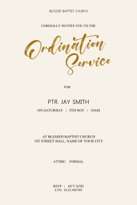 Ordination Service Template | PosterMyWall