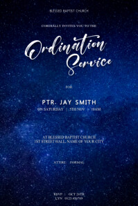 Ordination Service Template | PosterMyWall