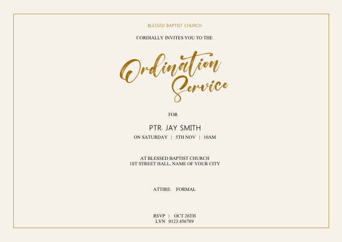Sample Ordination Service Invitation Ordination Invitation Images