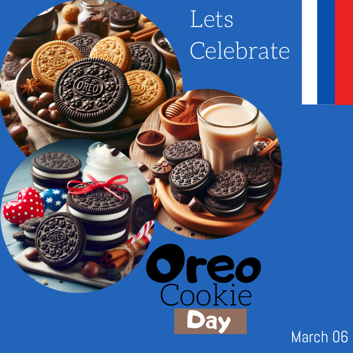 Plantilla de Oreo cookie template PosterMyWall