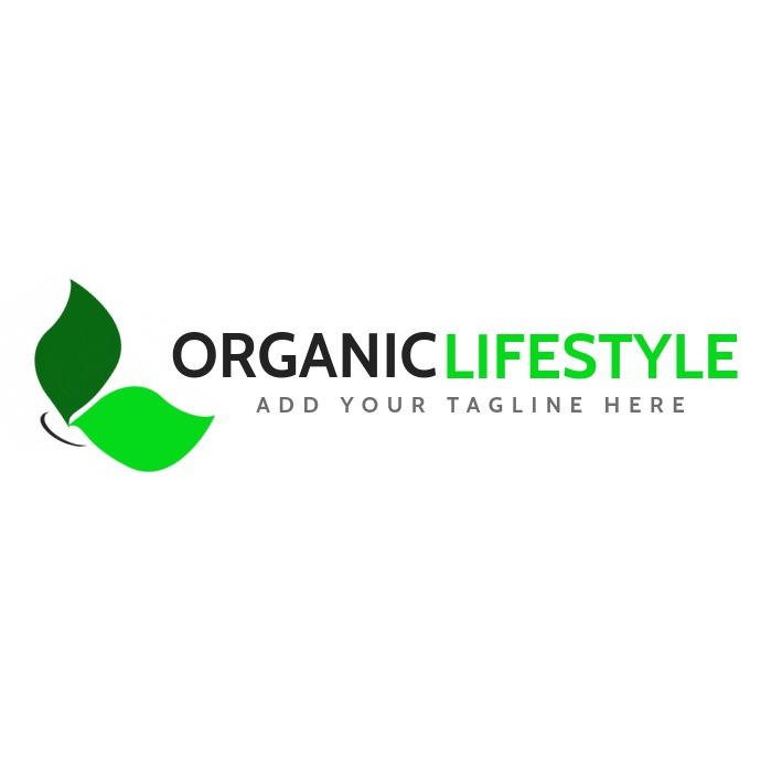 organic bio vegan logo leaves icon template