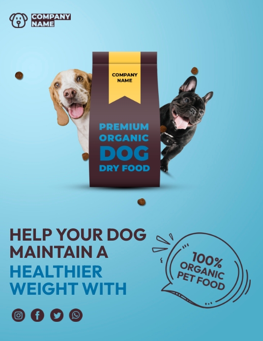 Organic Dog Dry Food Ads Template | PosterMyWall