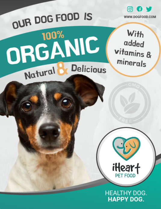 Copy of Organic Dog Food Flyer | PosterMyWall