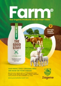 Organic Farm Flyer Template A4