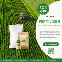 Yellow Organic Fertilizer Promotion สี่เหลี่ยมจัตุรัส Template