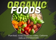 organic food Carte postale template