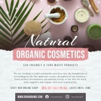 Organic Skincare Square Video Vierkant (1:1) template