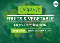 Organic vegetable postcard template