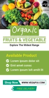 Organic Vegetable roll up banner template