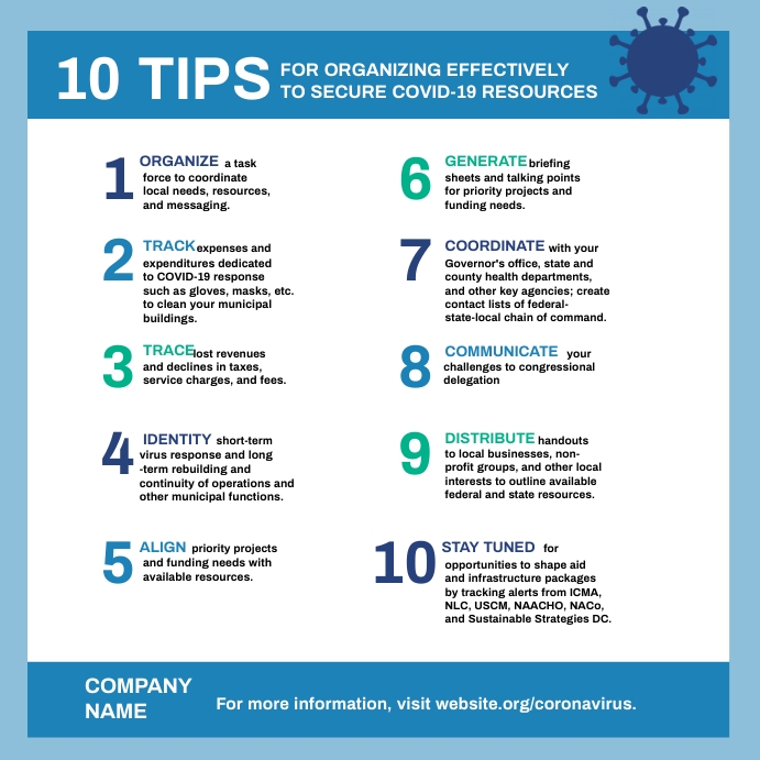 Organizing to Secure COVID-19 Resources Instagram Post template