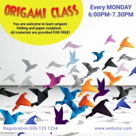 Origami class extracurricular activity Square (1:1) template