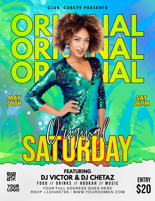 Saturday Original Plantilla de ORIGINAL SATURDAY | PosterMyWall