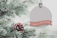 Ornament Holiday Photo Postcard Label template