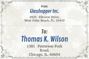 Blanc Business Mailing Label Etiqueta Template