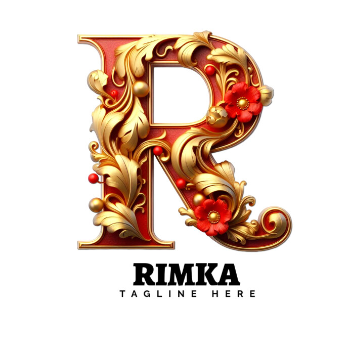 Beautiful R Designs Ornate letter R artwork logo Template | PosterMyWall