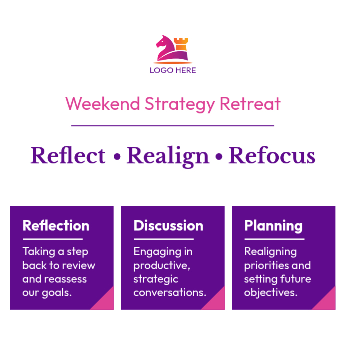 orporate Weekend Strategy Retreat Flyer Business Planning Even ...