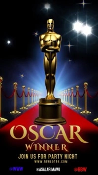 Oscar award Poster templates Instagram Story