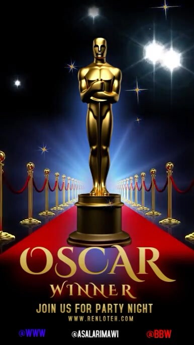 Oscar award Poster templates História do Instagram