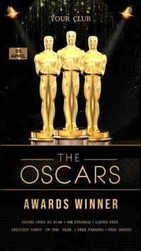 Oscar Awards Affichage numérique (9:16) template