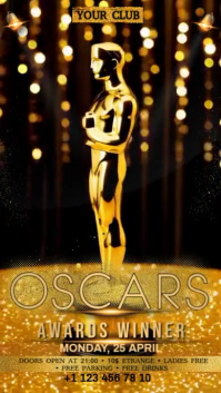 Black Oscars Night Event Digitale display Template