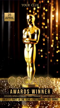 Oscar Awards Display Ekran reklamowy (9:16) template