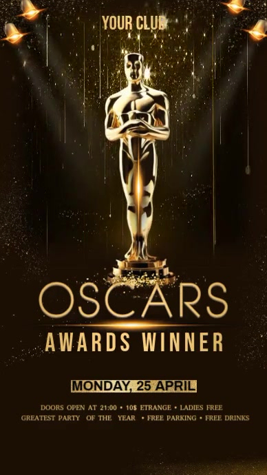 Oscar Awards Display Template | PosterMyWall