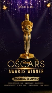 Oscar Awards Display Affichage numérique (9:16) template