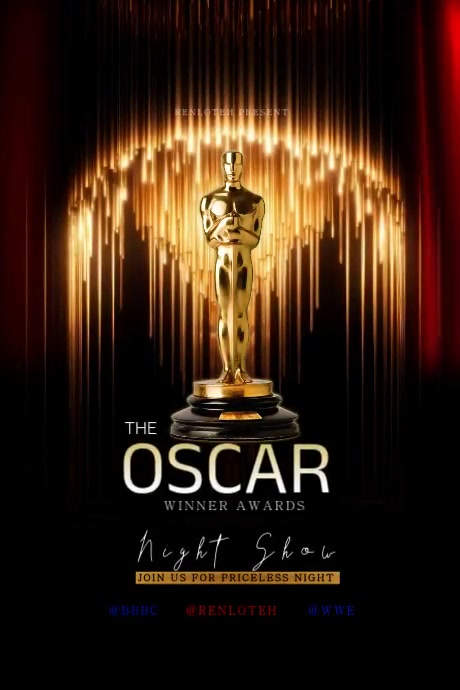 Oscar Awards poster templaters Plakkaat