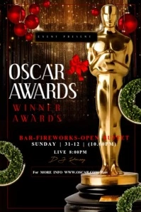 Oscar Awards poster Templates Плакат