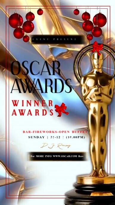 Copy of Oscar awards poster templates | PosterMyWall